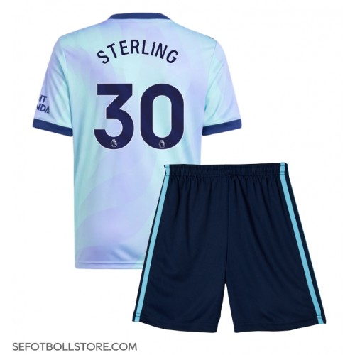 Arsenal Raheem Sterling #30 Replika babykläder Tredjeställ Barn 2024-25 Kortärmad (+ korta byxor)